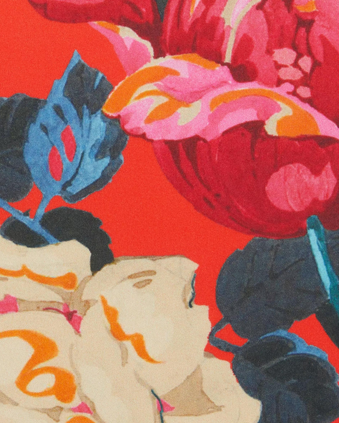 Ivy Silk Dress in Stately Kristina Pattern