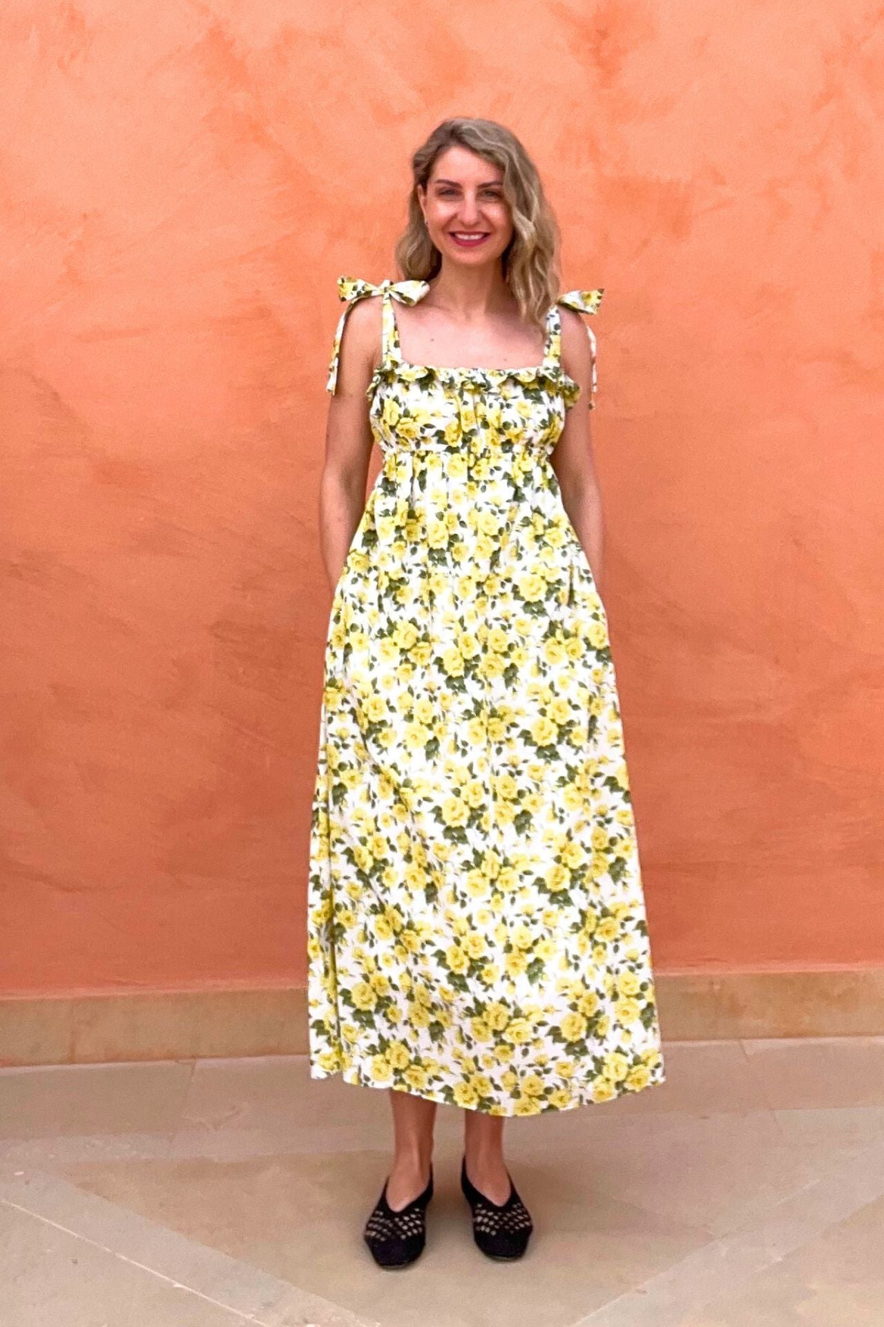Isa Dress in Carline Rose Pattern