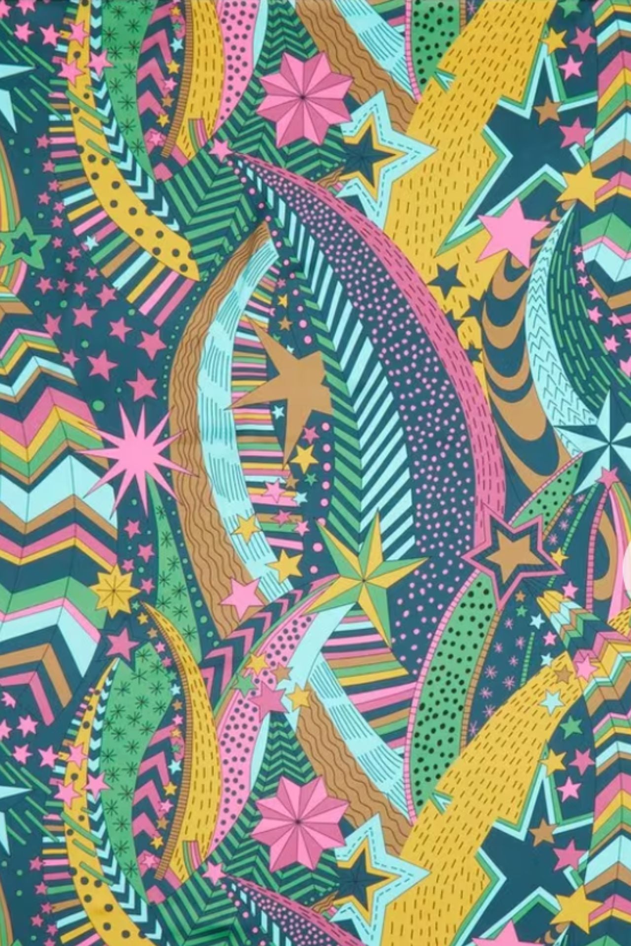 Leo, Your Boyfriend Silk Shirt in My Grown-Up Star Pattern